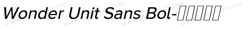 Wonder Unit Sans Bol字体转换